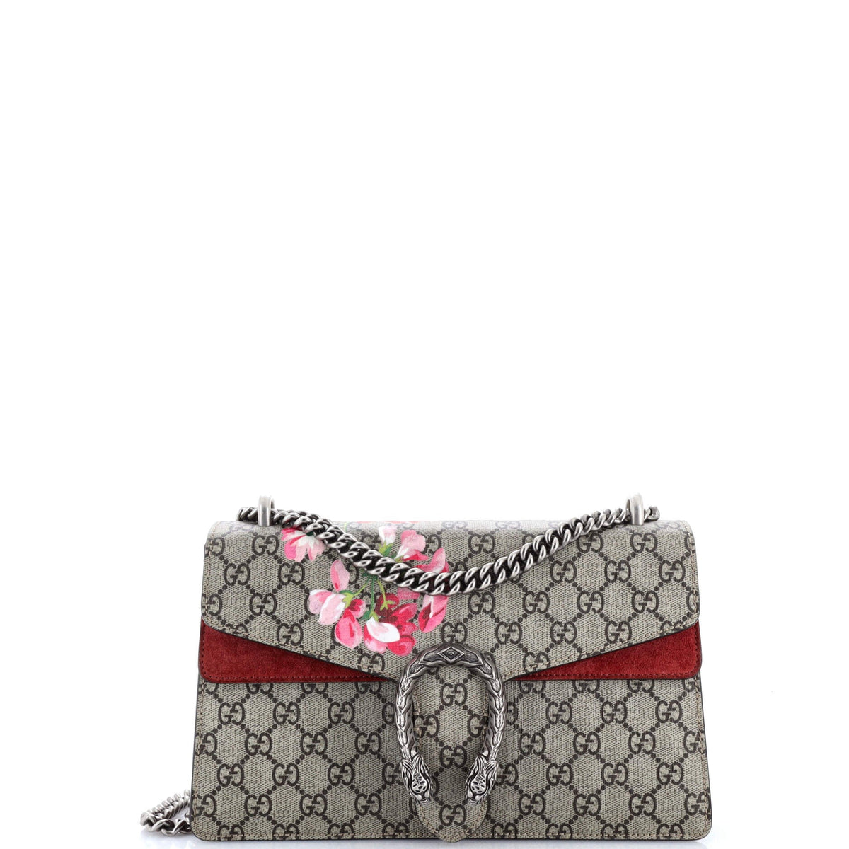 Dionysus Bag Blooms Print GG Coated Canvas Small