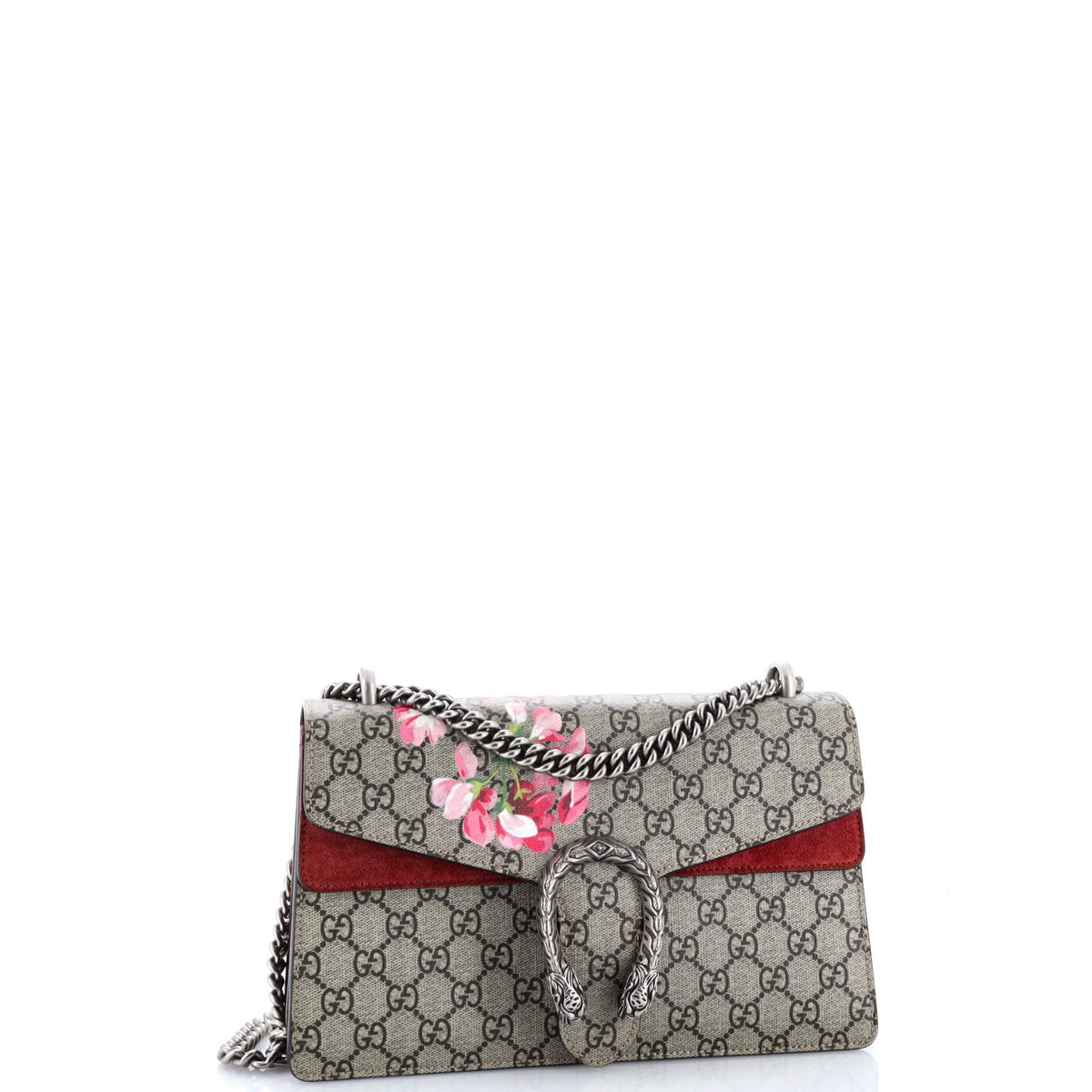 Dionysus Bag Blooms Print GG Coated Canvas Small