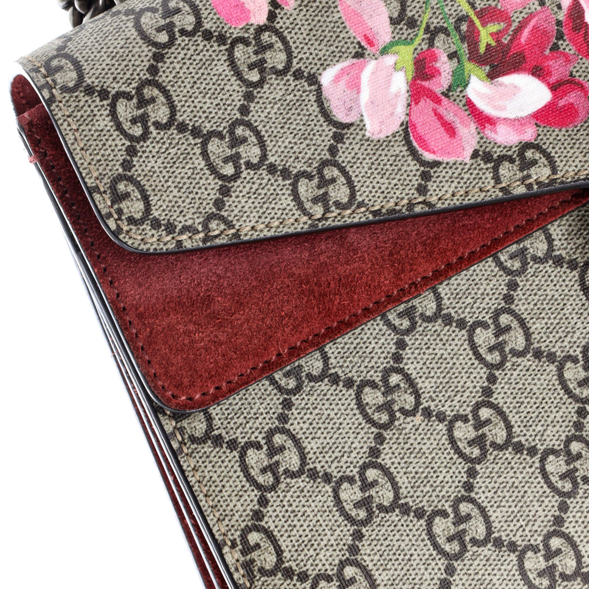 Dionysus Bag Blooms Print GG Coated Canvas Small