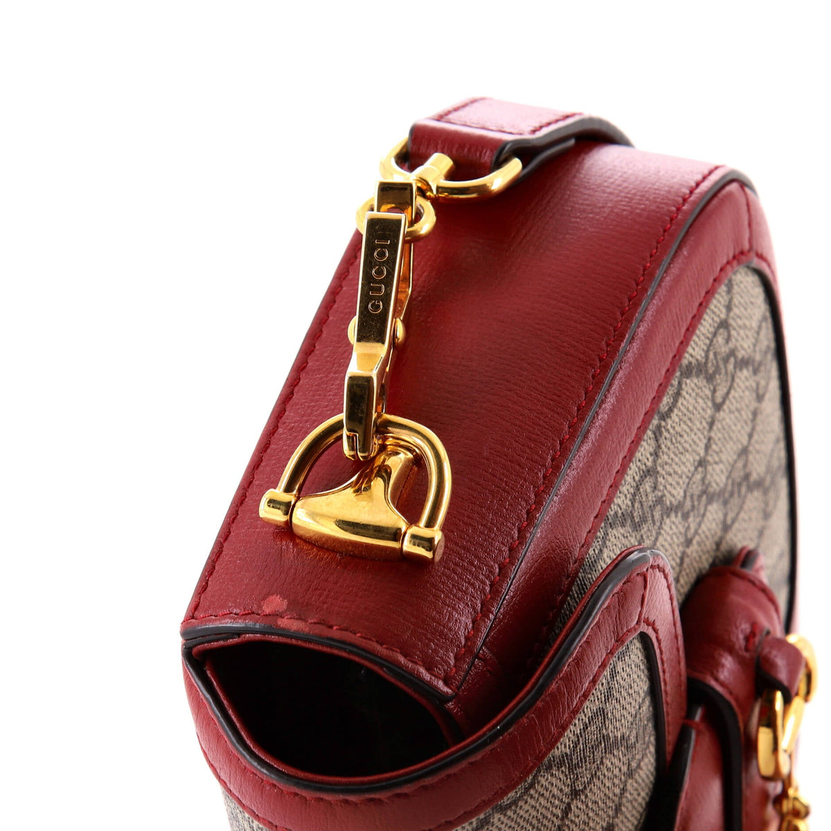 Horsebit 1955 Shoulder Bag GG Coated Canvas with Leather Mini
