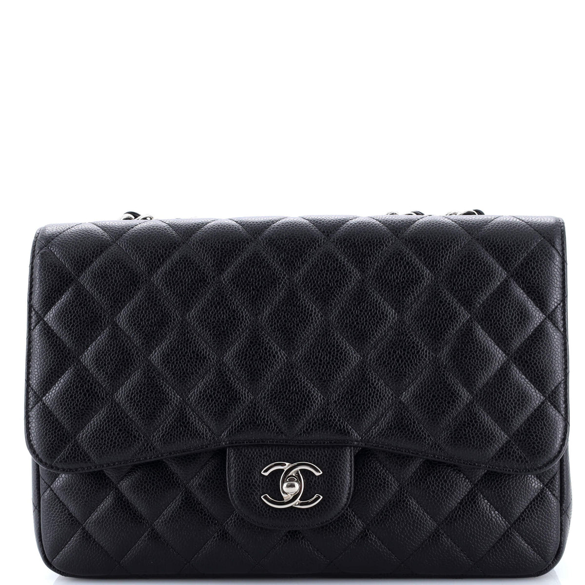Vintage Classic Single Flap Bag Quilted Caviar Jumbo