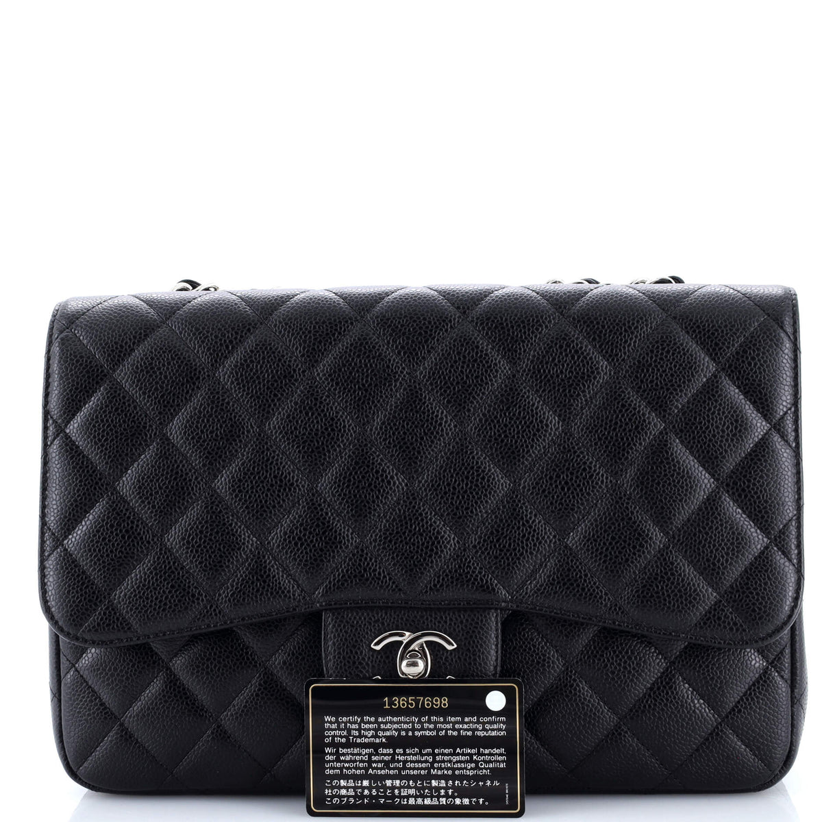 Vintage Classic Single Flap Bag Quilted Caviar Jumbo