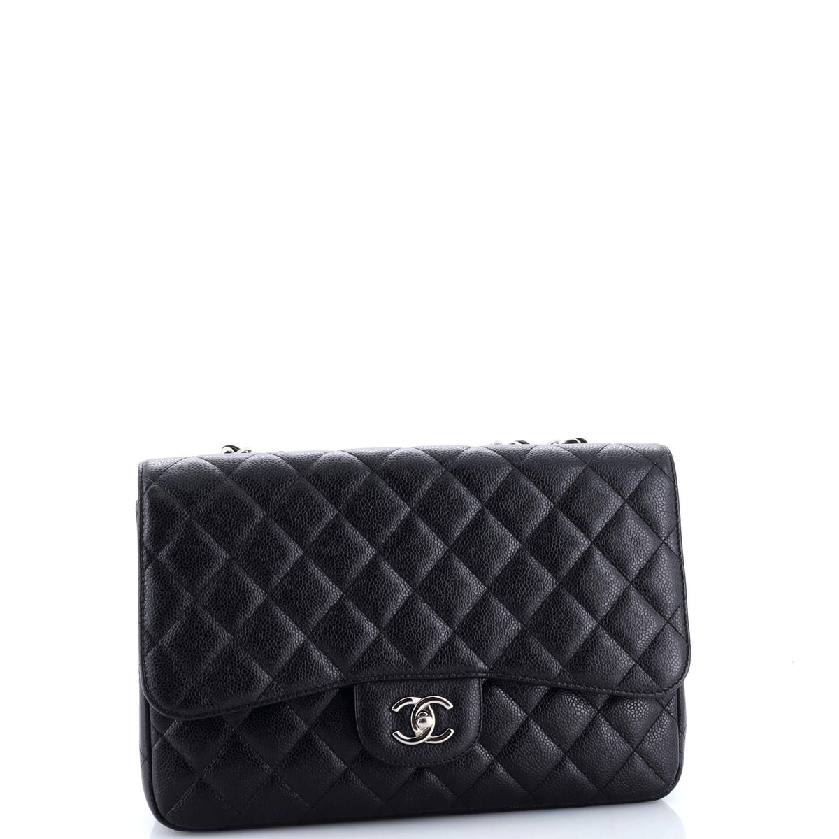 Vintage Classic Single Flap Bag Quilted Caviar Jumbo