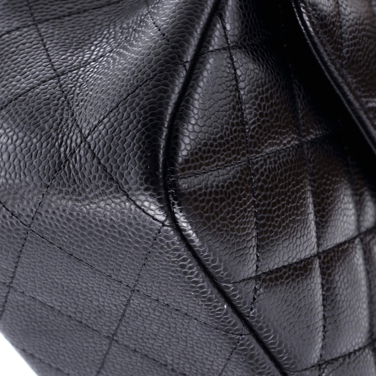 Vintage Classic Single Flap Bag Quilted Caviar Jumbo