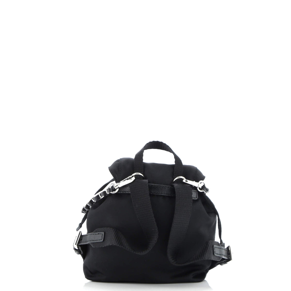 Double Pocket Backpack Chain Shoulder Bag Re-Nylon Mini