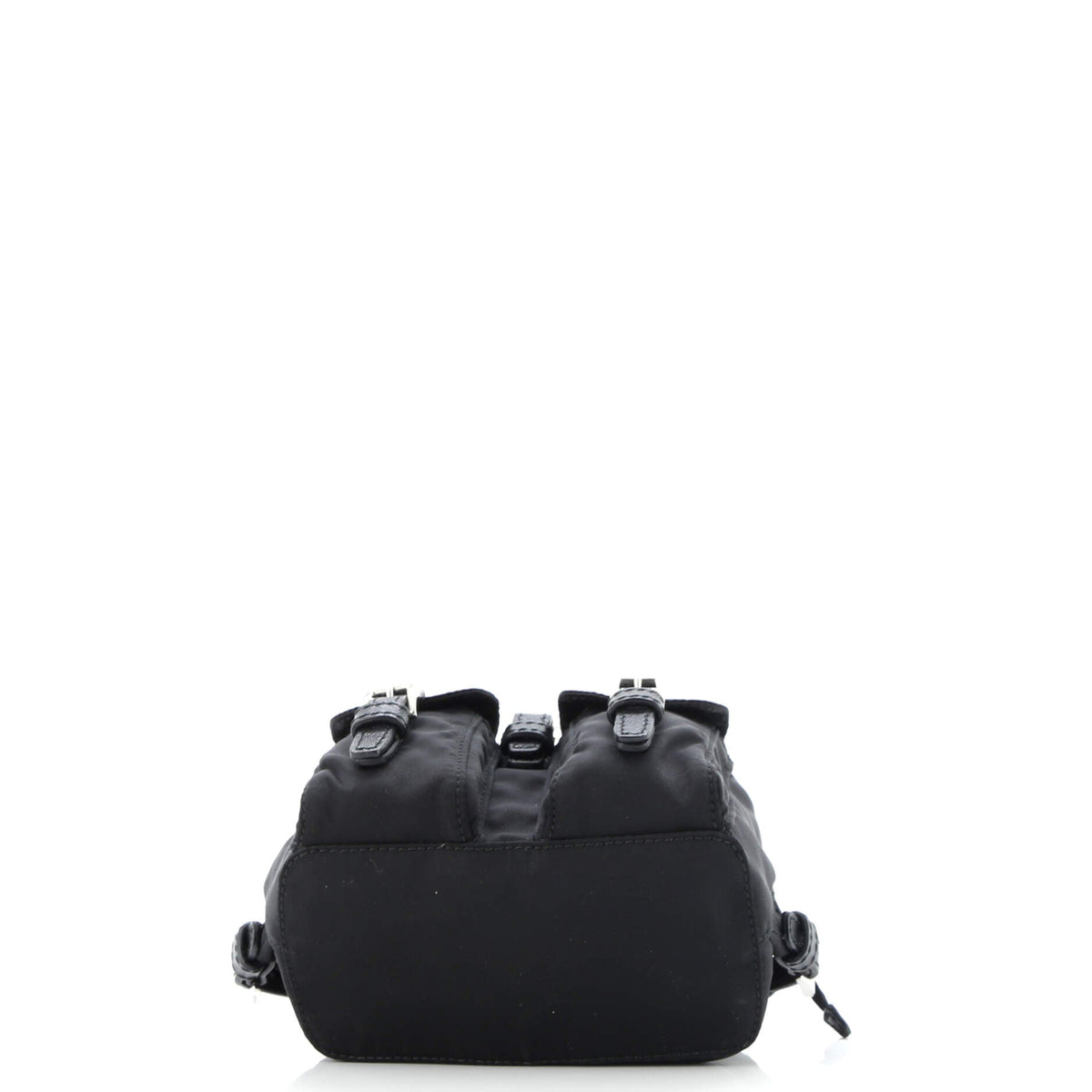 Double Pocket Backpack Chain Shoulder Bag Re-Nylon Mini