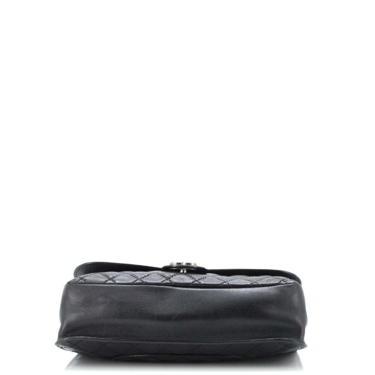 CC Push Lock Flap Bag Stitched Calfskin Jumbo