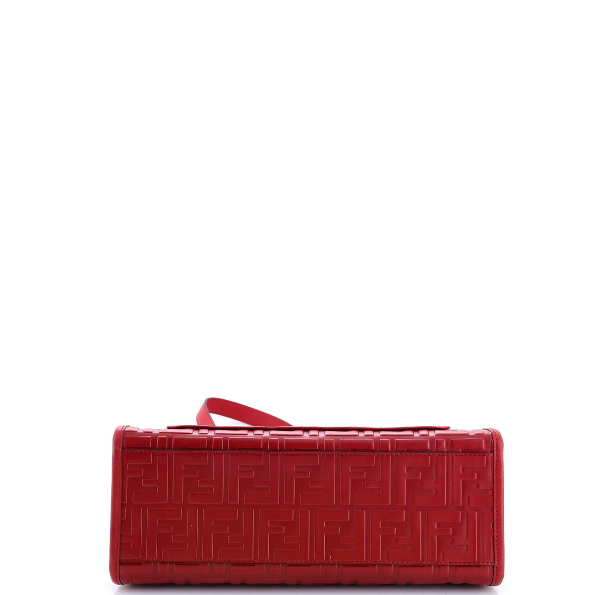 Runaway Shopper Tote Logo Embossed Leather Small