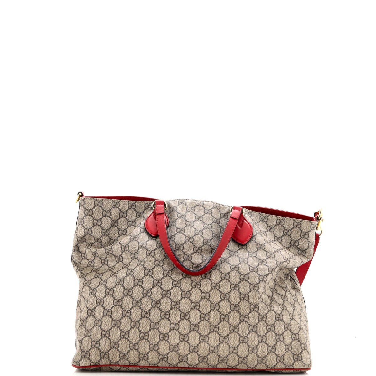 Convertible Soft Tote Embroidered GG Coated Canvas Medium