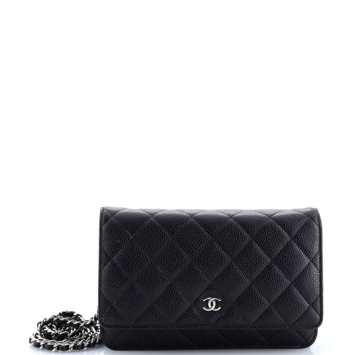 Wallet on Chain Quilted Caviar