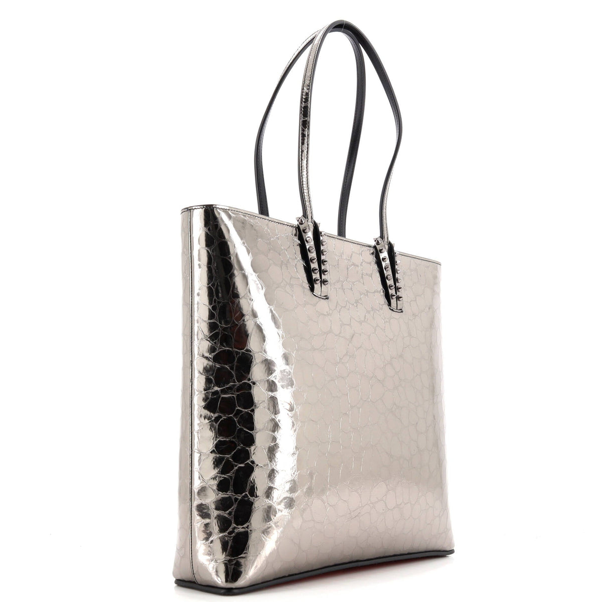 Cabata North South Zipped Tote Crocodile Embossed Leather