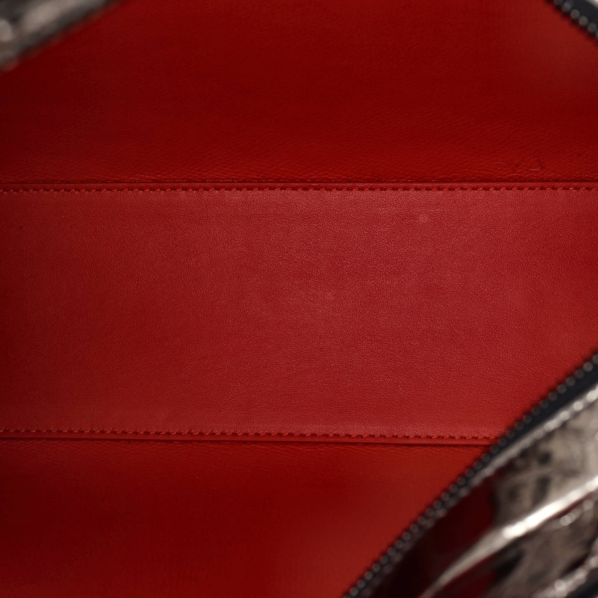 Cabata North South Zipped Tote Crocodile Embossed Leather