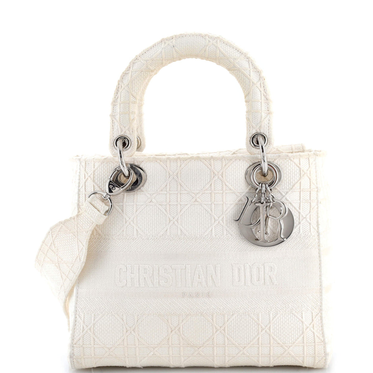 Lady D-Lite Bag Cannage Embroidered Canvas Medium