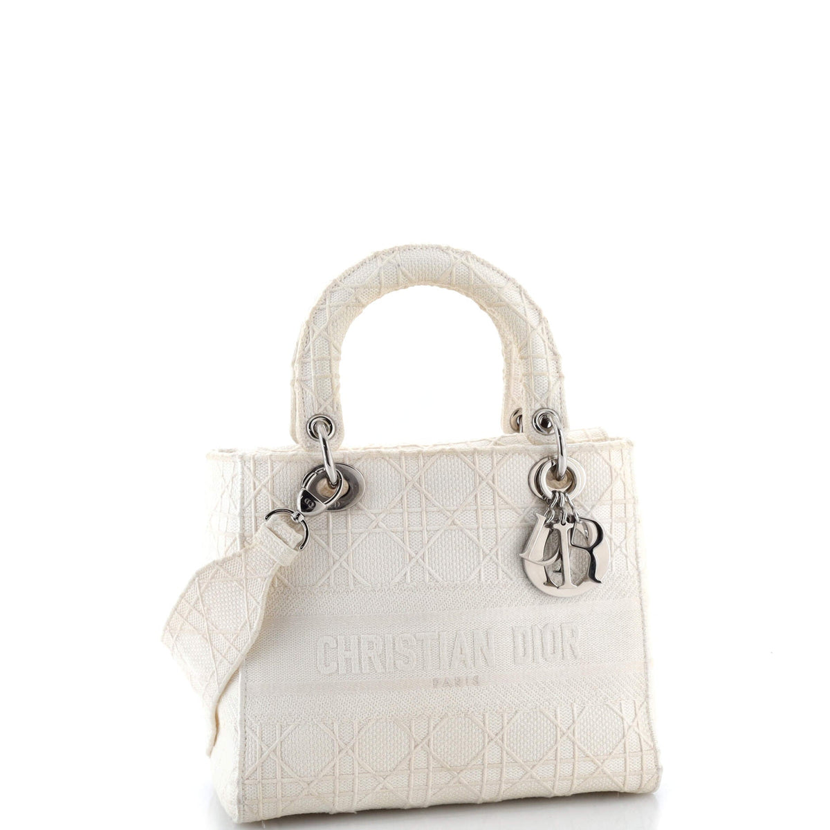 Lady D-Lite Bag Cannage Embroidered Canvas Medium