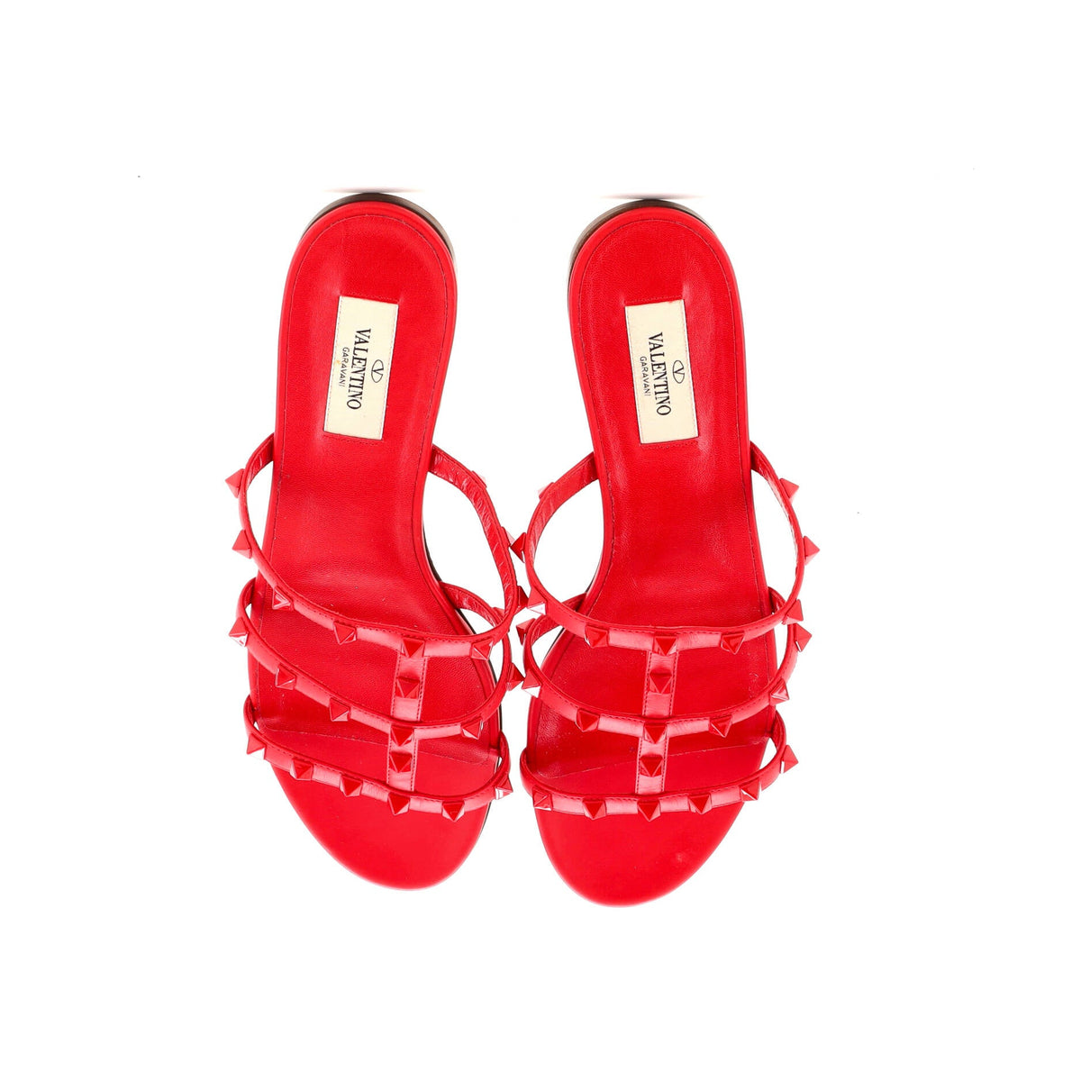 Women's Multi Strap Rockstud Flat Sandals Leather