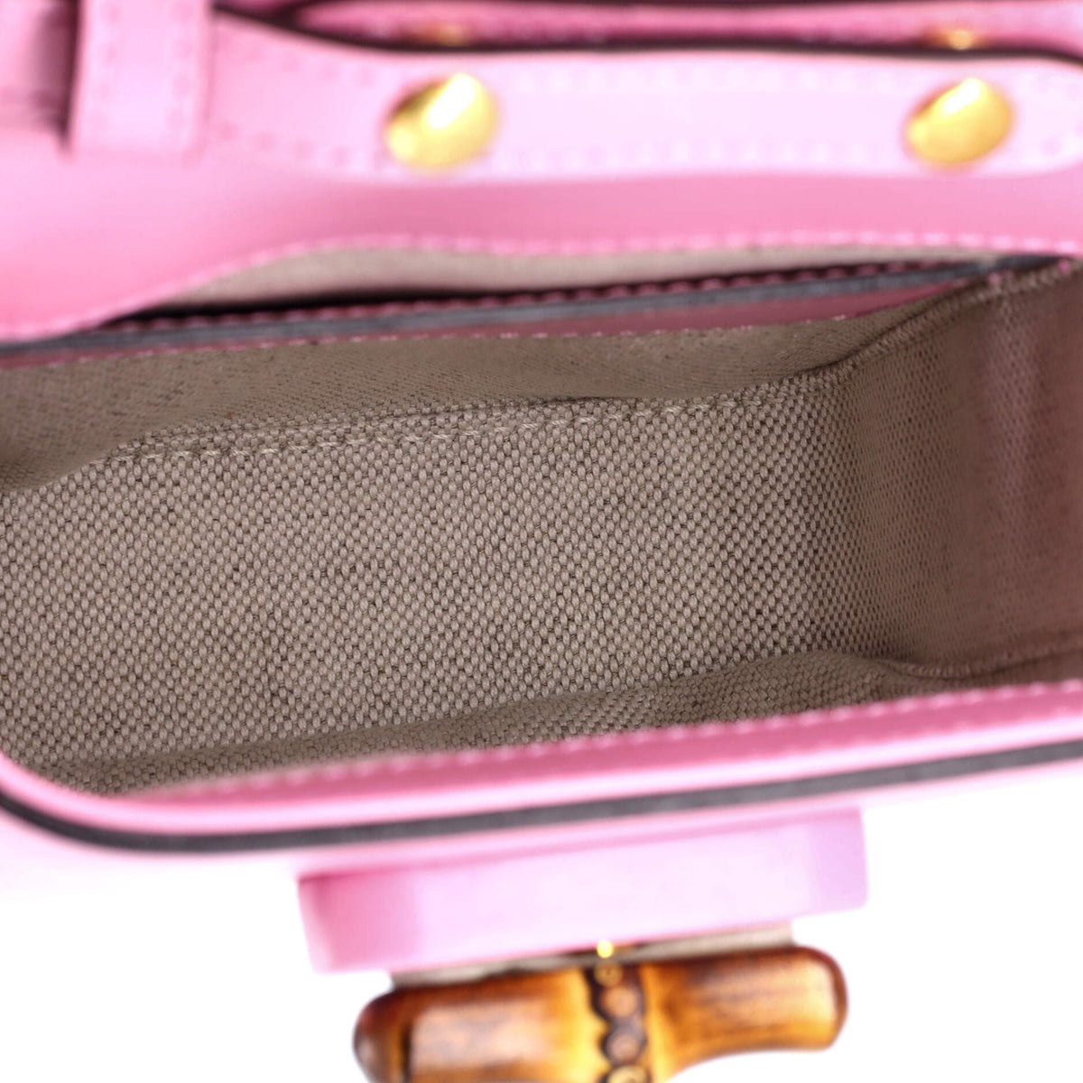 Bamboo Top Handle Backpack Leather Mini