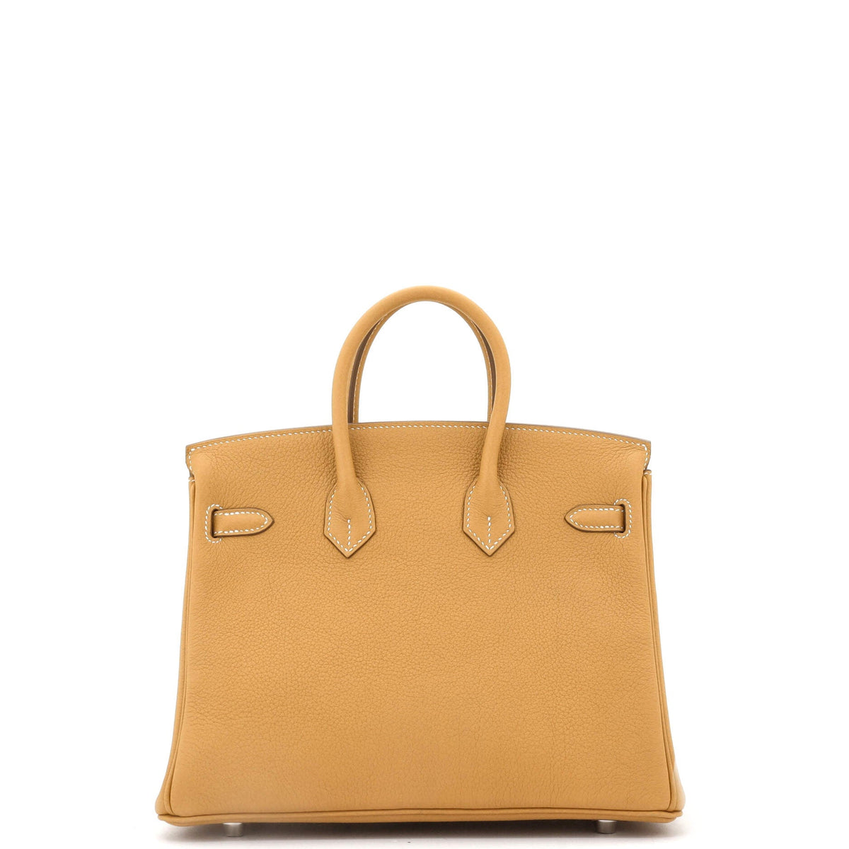 Birkin Handbag Natural Sable Clemence with Palladium Hardware 25