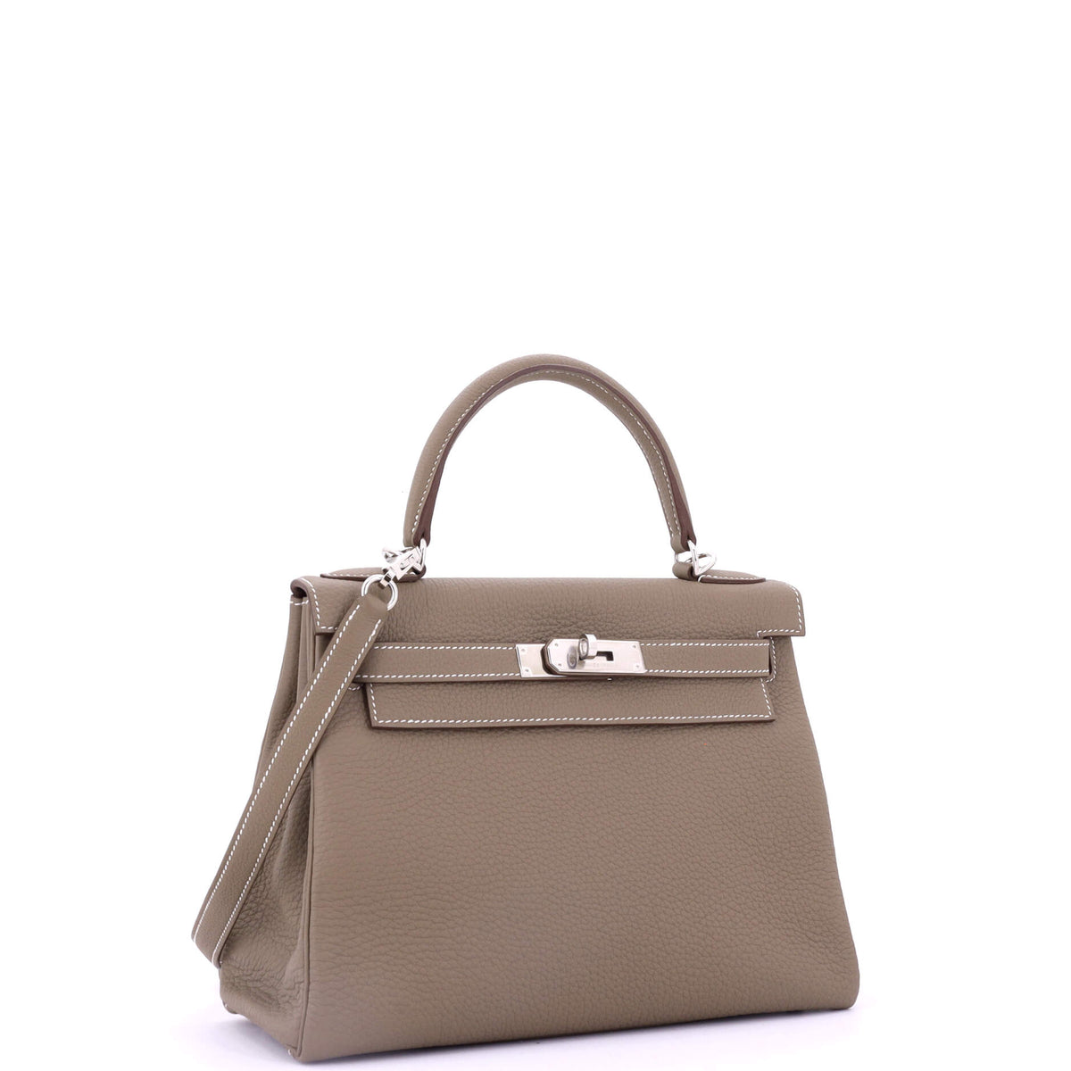 Kelly Handbag Grey Togo with Palladium Hardware 28