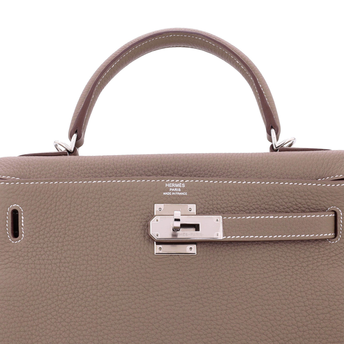 Kelly Handbag Grey Togo with Palladium Hardware 28
