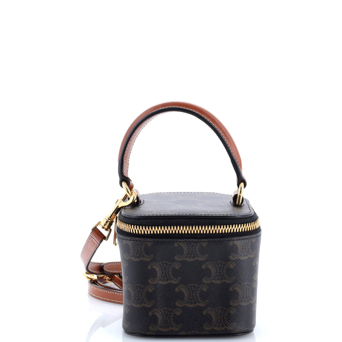 Top Handle Square Vanity Case Triomphe Coated Canvas Mini
