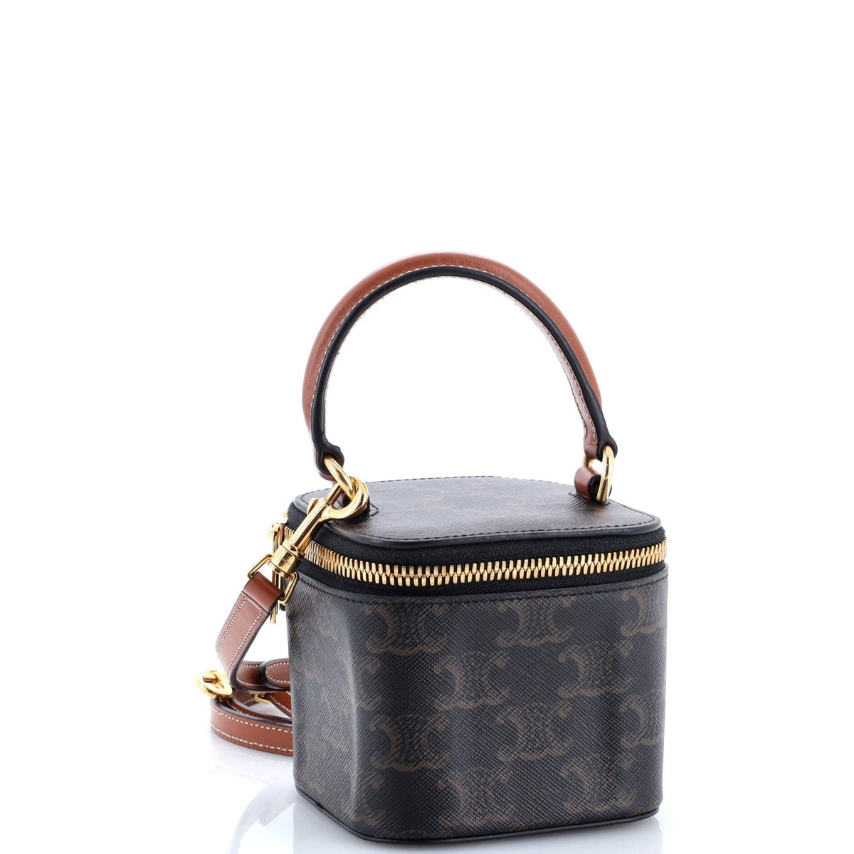 Top Handle Square Vanity Case Triomphe Coated Canvas Mini
