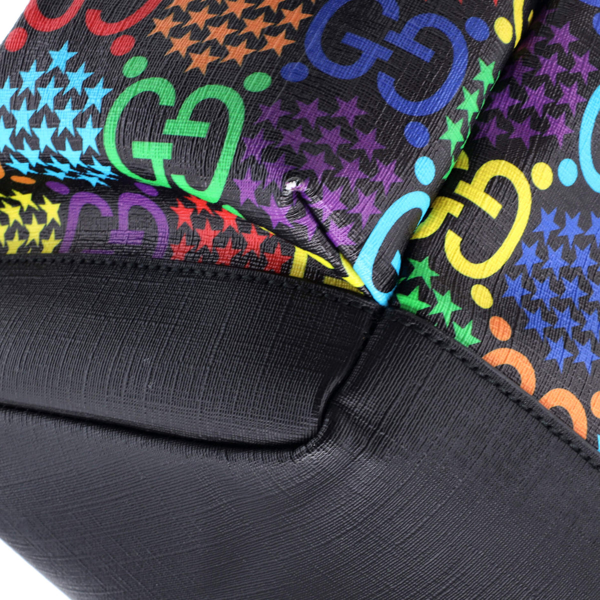 Double Pocket Belt Backpack Psychedelic Print GG Coated Canvas Medium
