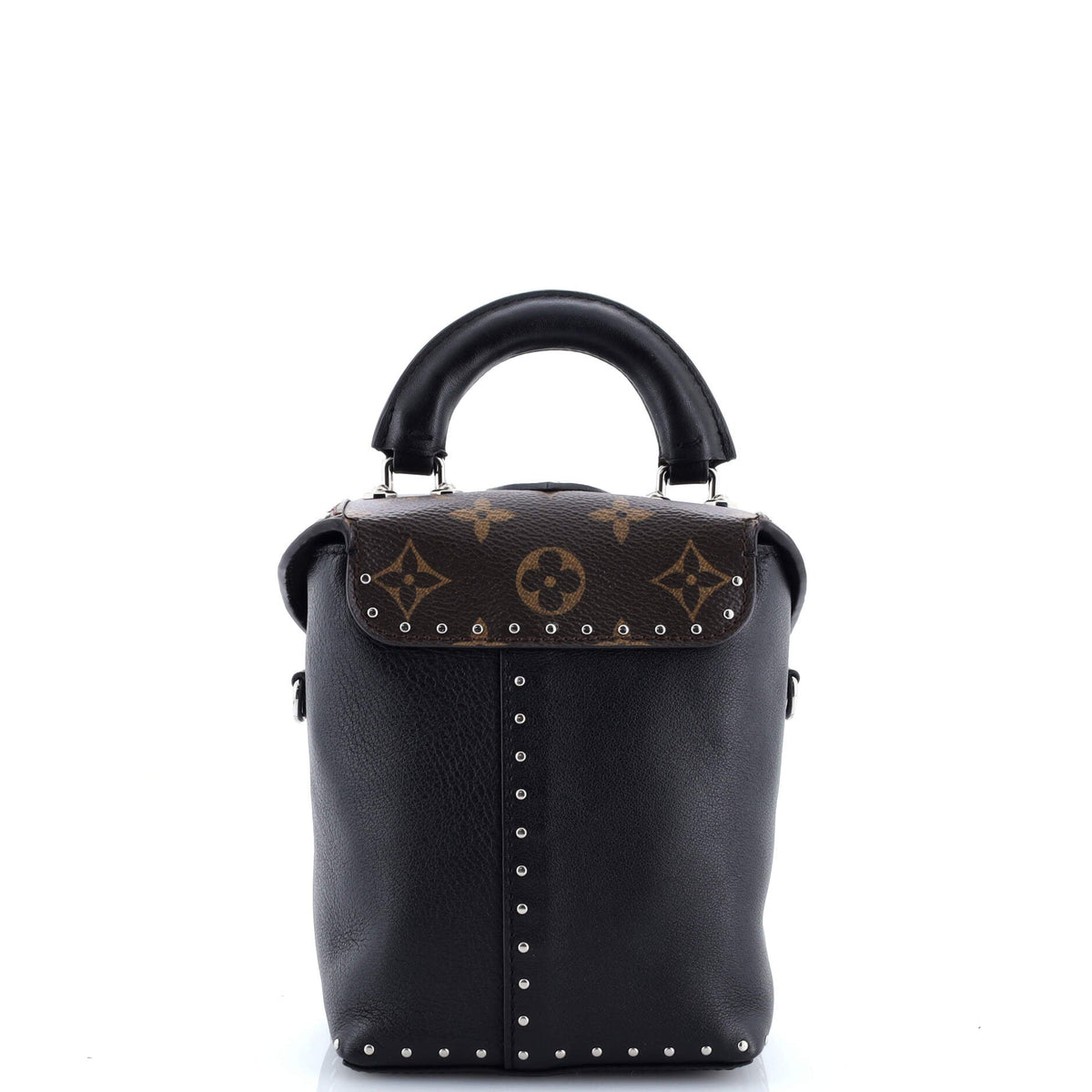 Camera Box Handbag Studded Monogram Canvas and Leather