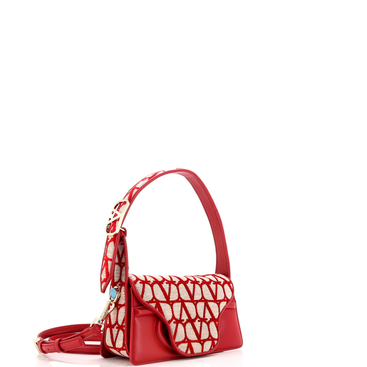 Le Petit Deuxieme Shoulder Bag Iconographe Canvas and Leather