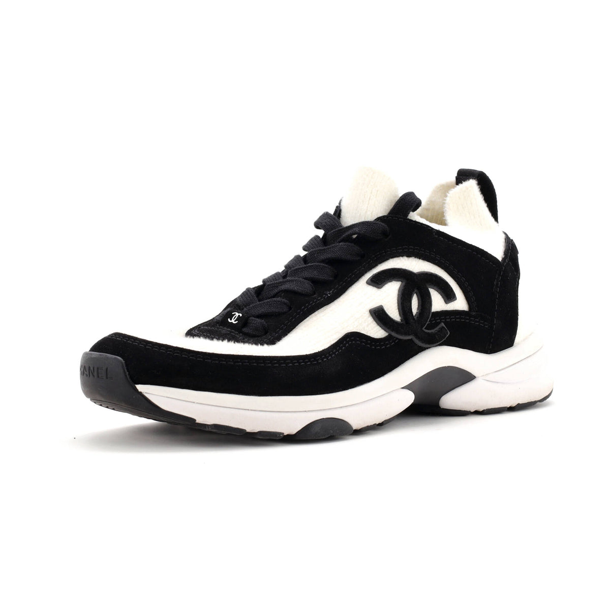Women's CC Low-Top Sneakers Suede and Knit Fabric
