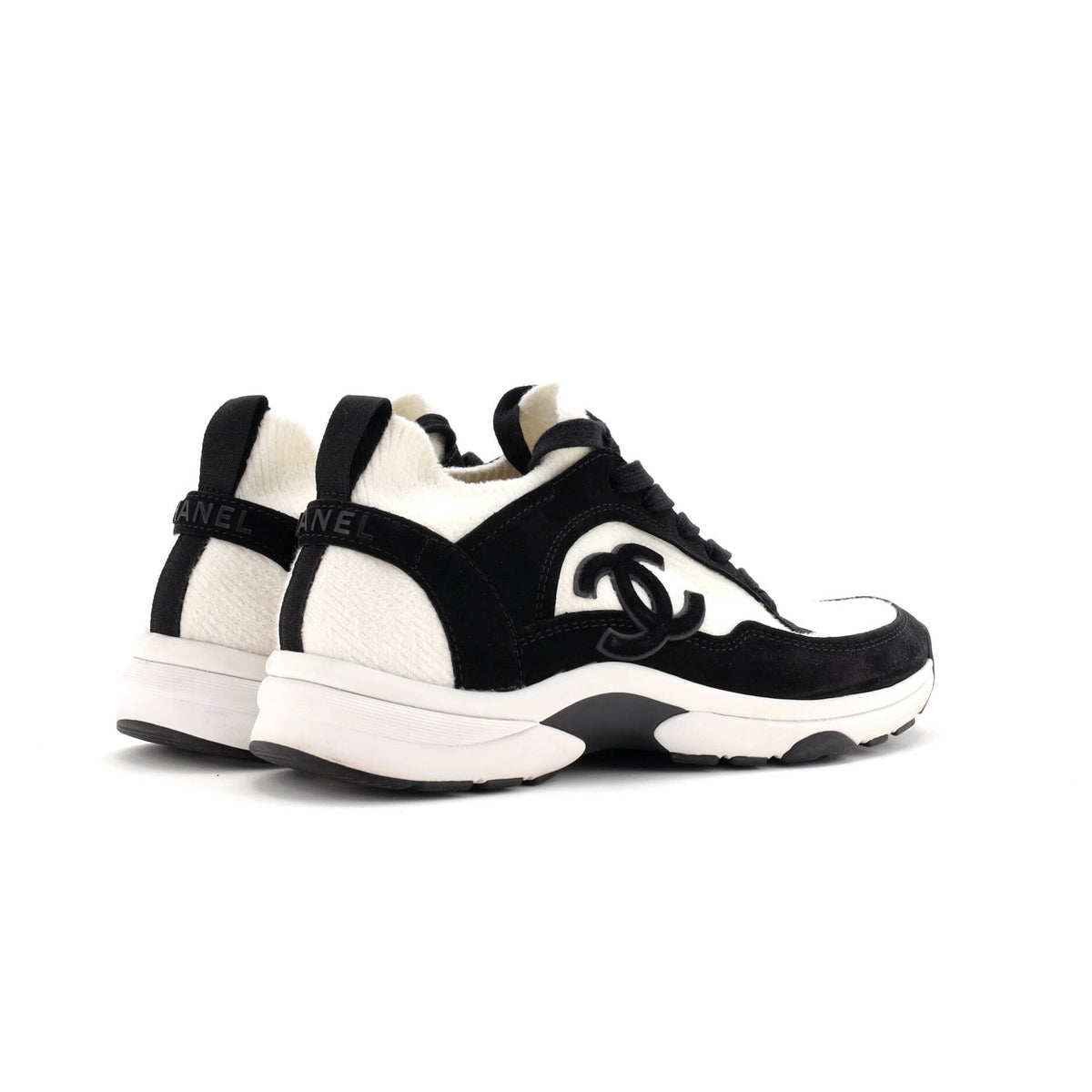 Women's CC Low-Top Sneakers Suede and Knit Fabric