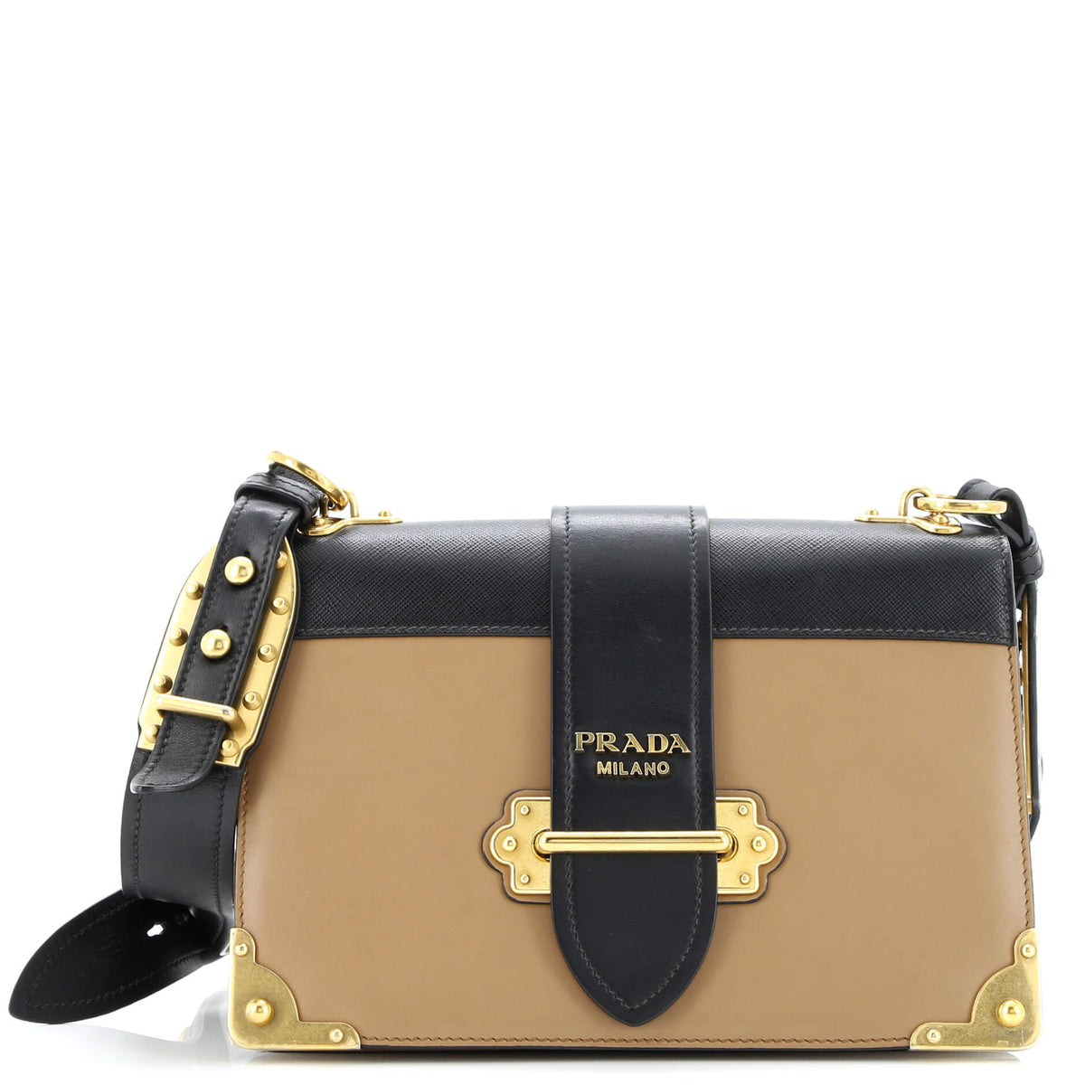 Cahier Crossbody Bag Leather and Saffiano Leather Large