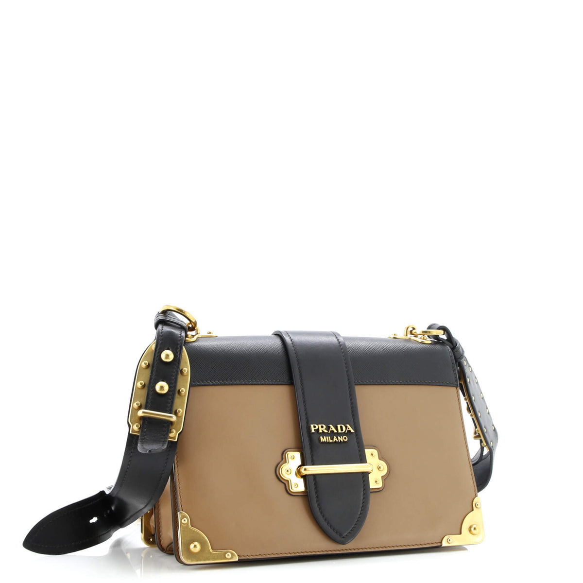 Cahier Crossbody Bag Leather and Saffiano Leather Large