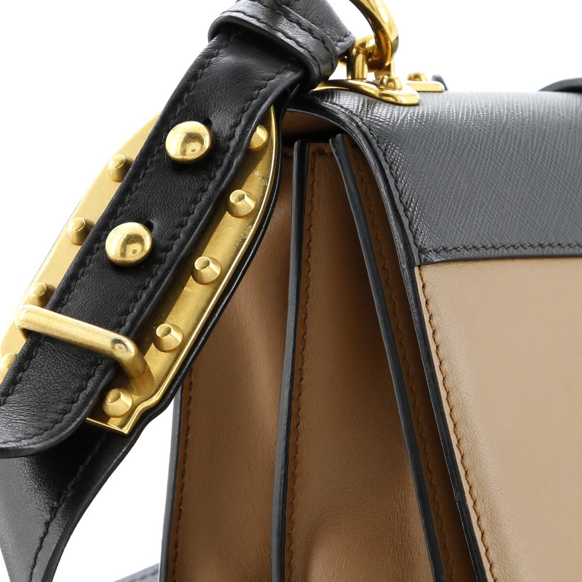 Cahier Crossbody Bag Leather and Saffiano Leather Large
