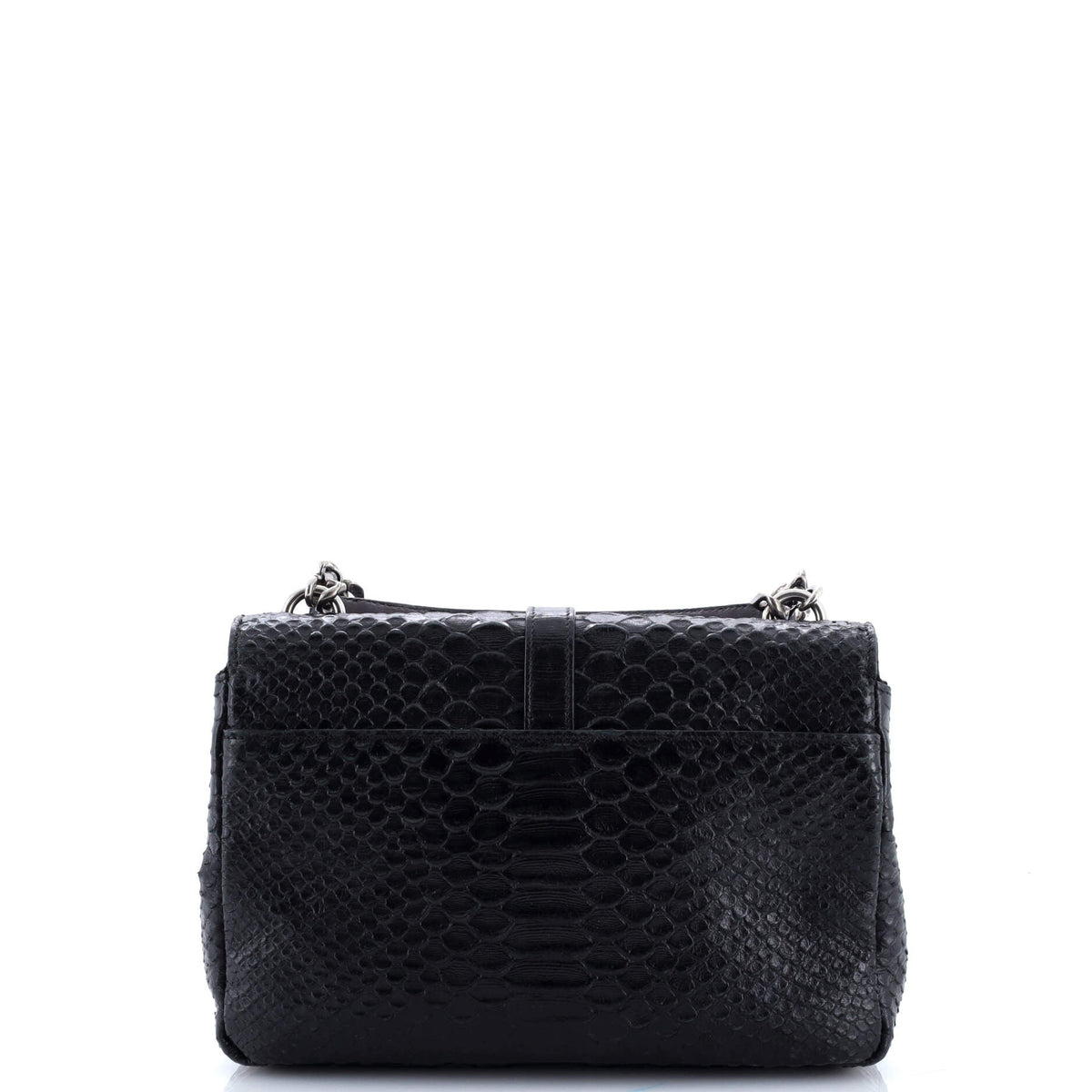 Classic Monogram College Bag Python Embossed Leather Medium
