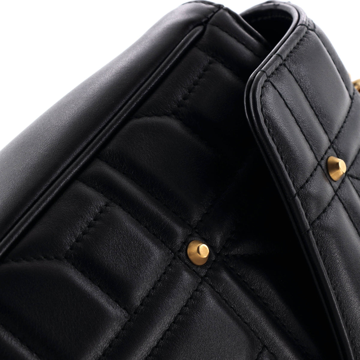 Pearly GG Marmont Flap Bag Embellished Matelasse Leather Medium