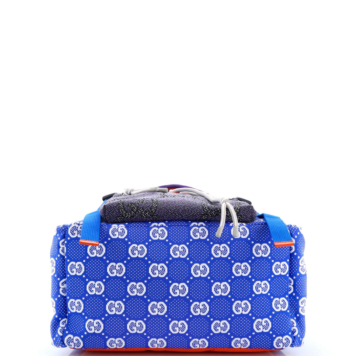 Panelled Double Buckle Backpack GG Jacquard Nylon and Rubber Large