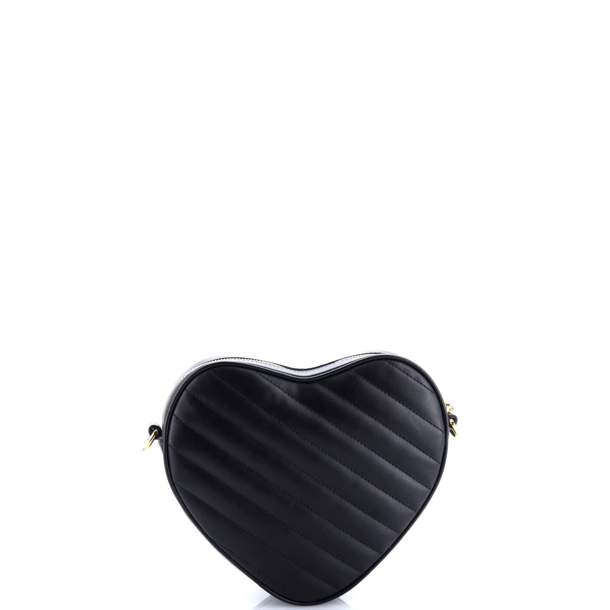Interlocking G Heart Shoulder Bag Diagonal Quilted Leather Mini