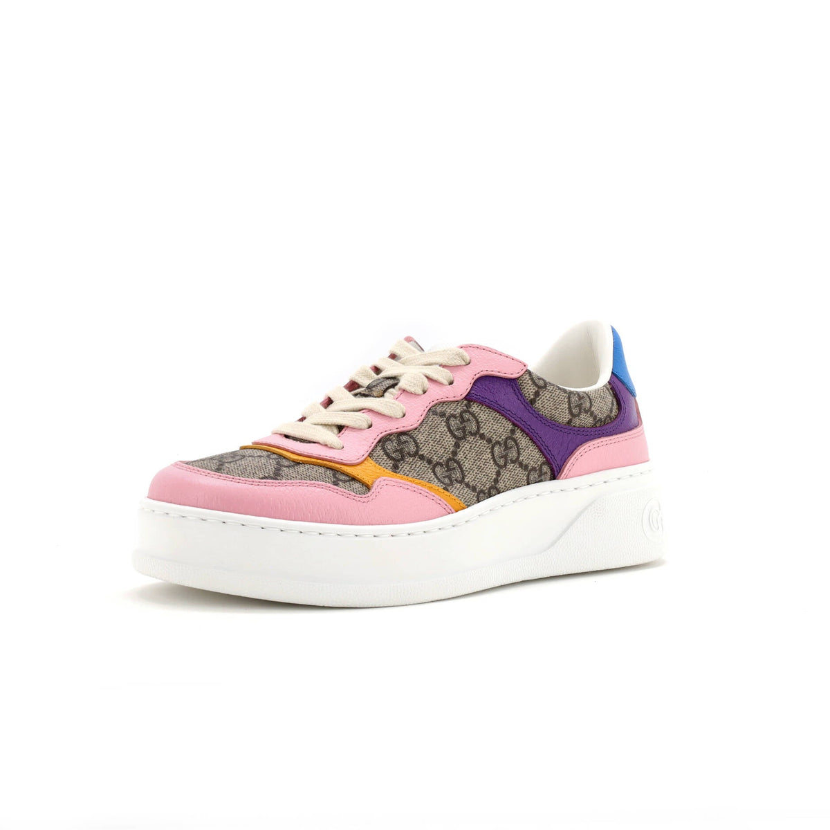 Women's Dali Platform Sneakers GG Canvas with Leather