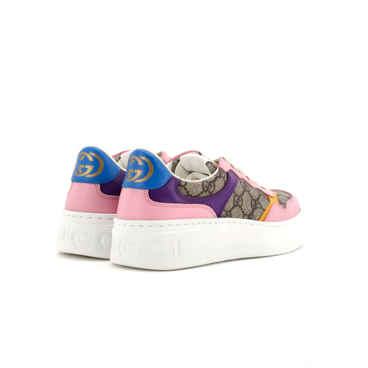 Women's Dali Platform Sneakers GG Canvas with Leather
