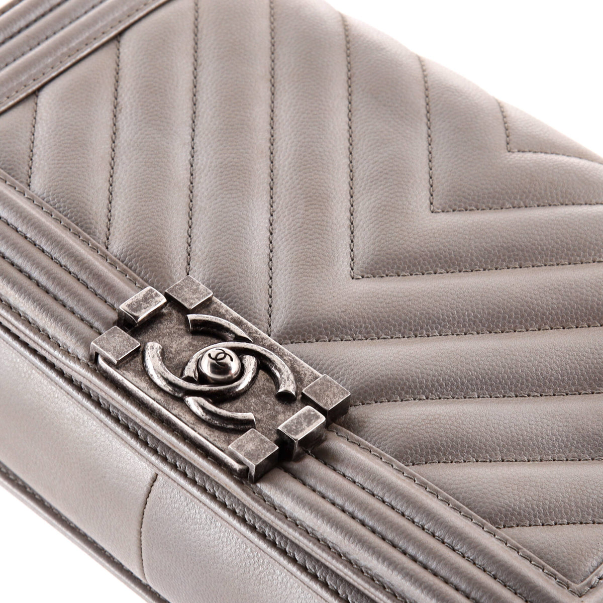 Boy Flap Bag Chevron Caviar Old Medium