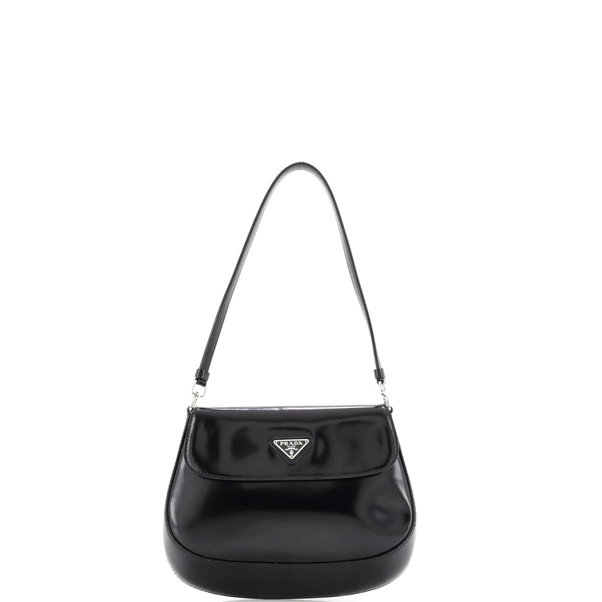 Cleo Flap Shoulder Bag Spazzolato Leather Small