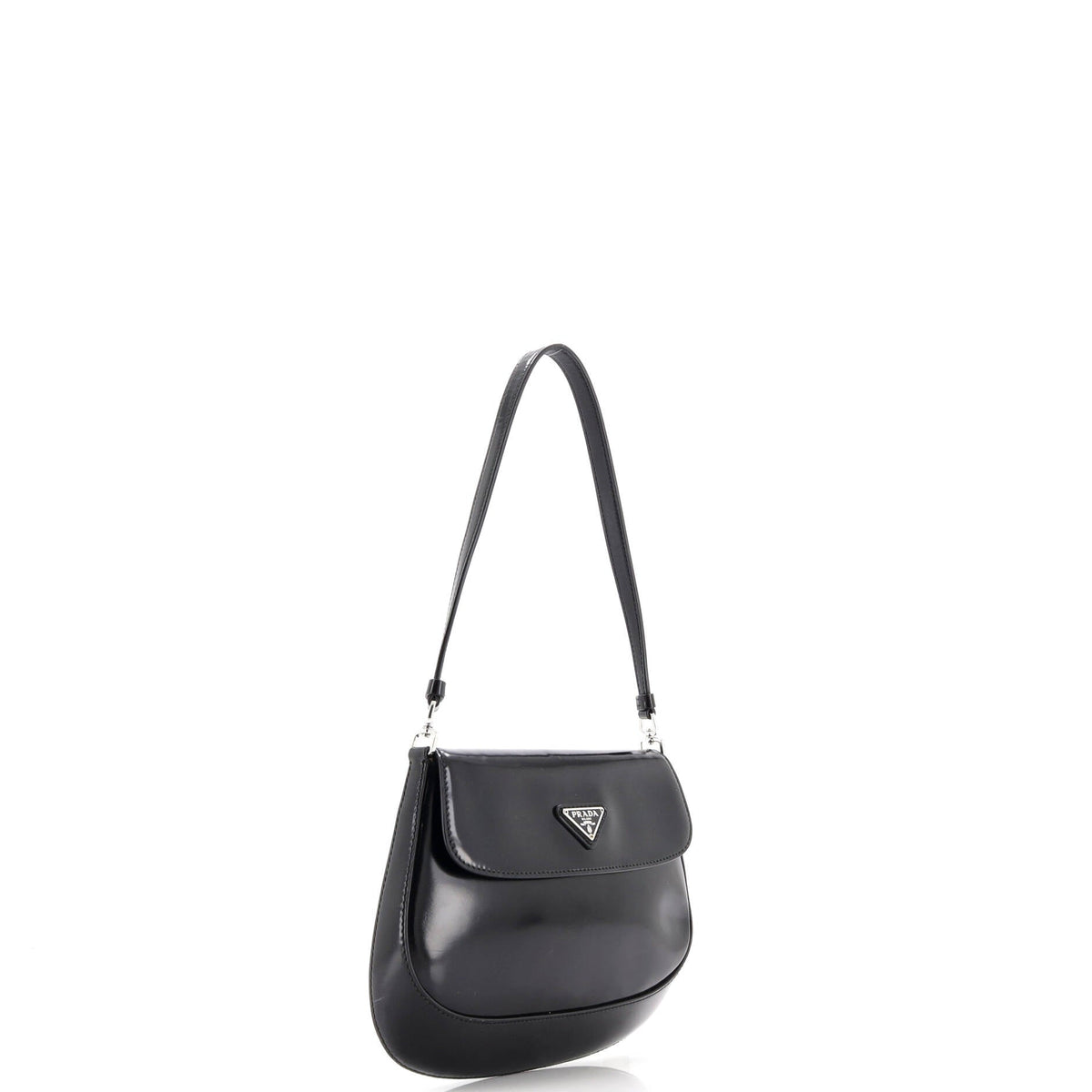 Cleo Flap Shoulder Bag Spazzolato Leather Small