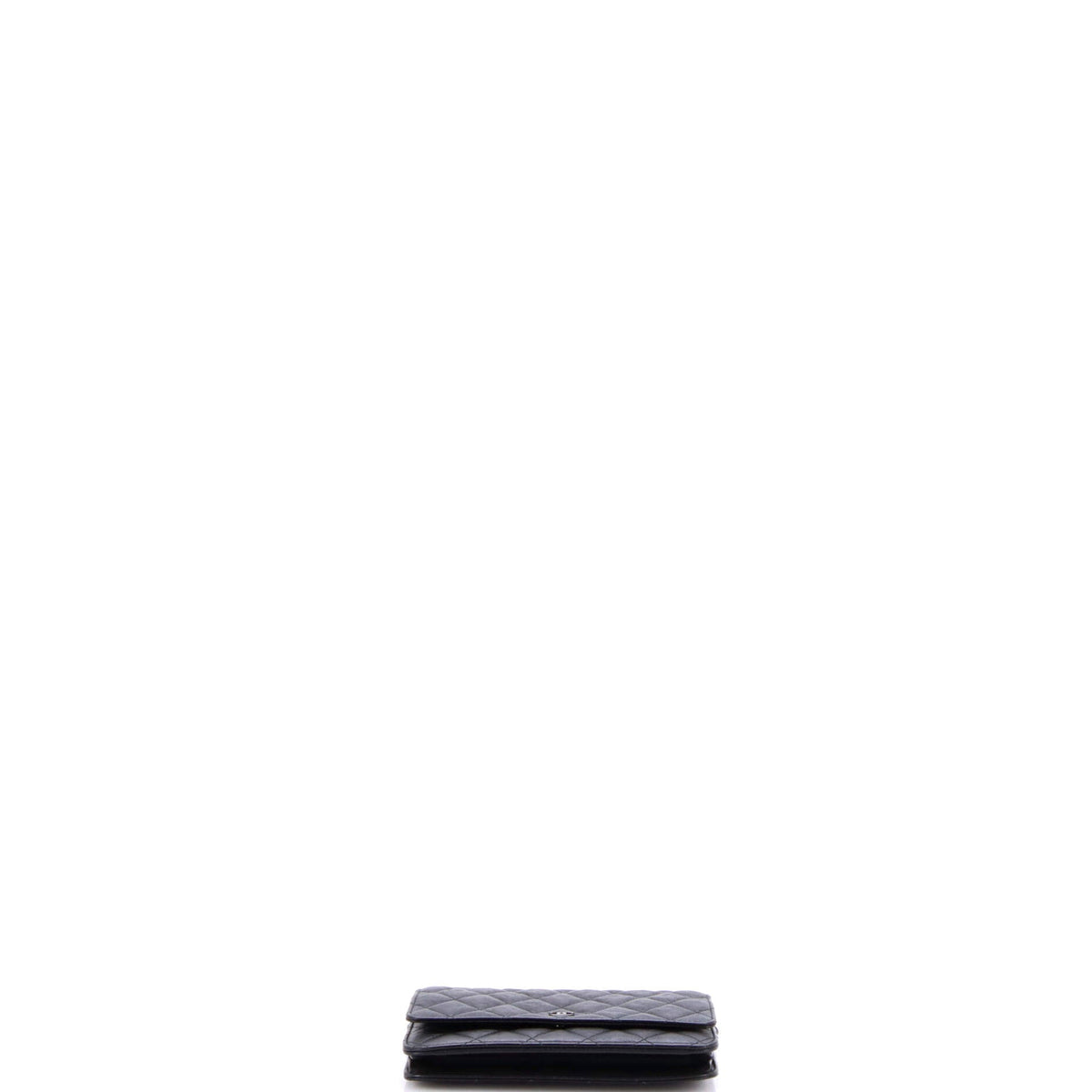 So Black Wallet on Chain Quilted Lambskin
