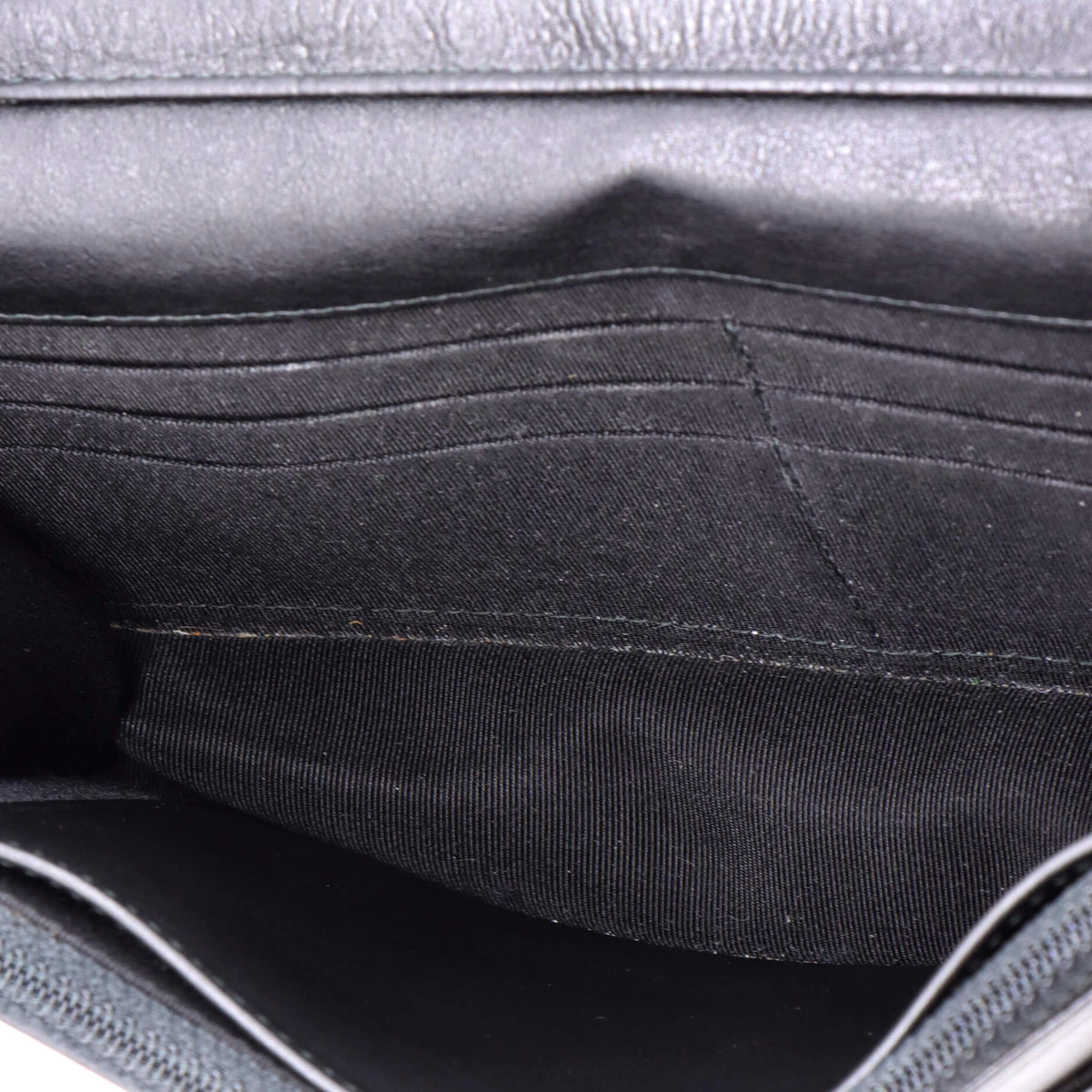 So Black Wallet on Chain Quilted Lambskin