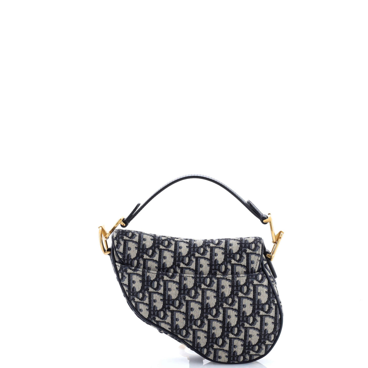 Saddle Handbag with Strap Oblique Canvas Mini
