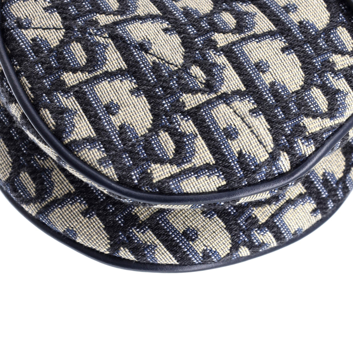 Saddle Handbag with Strap Oblique Canvas Mini