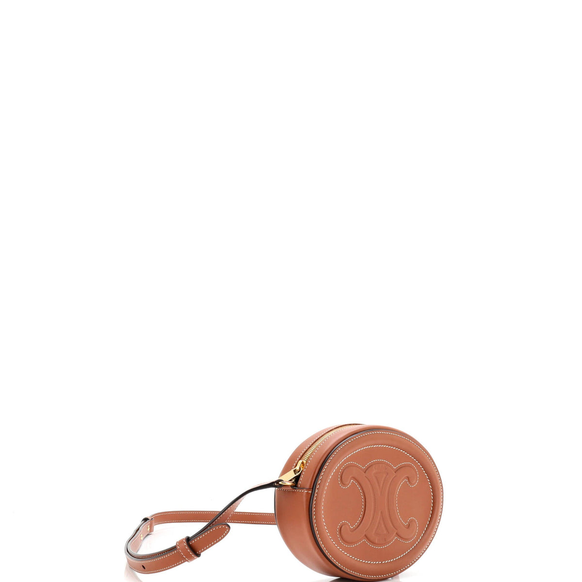 Triomphe Oval Crossbody Bag Leather Mini