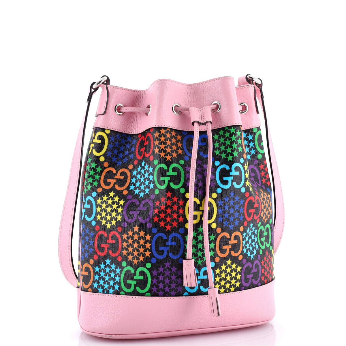 Bucket Bag Psychedelic Print GG Coated Canvas Medium