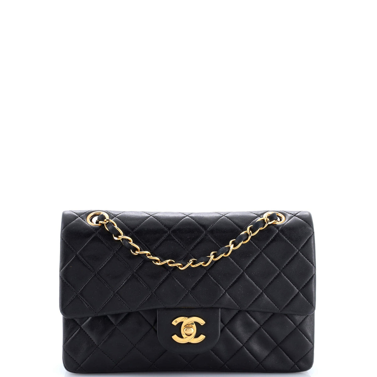 Vintage Classic Double Flap Bag Quilted Lambskin Small