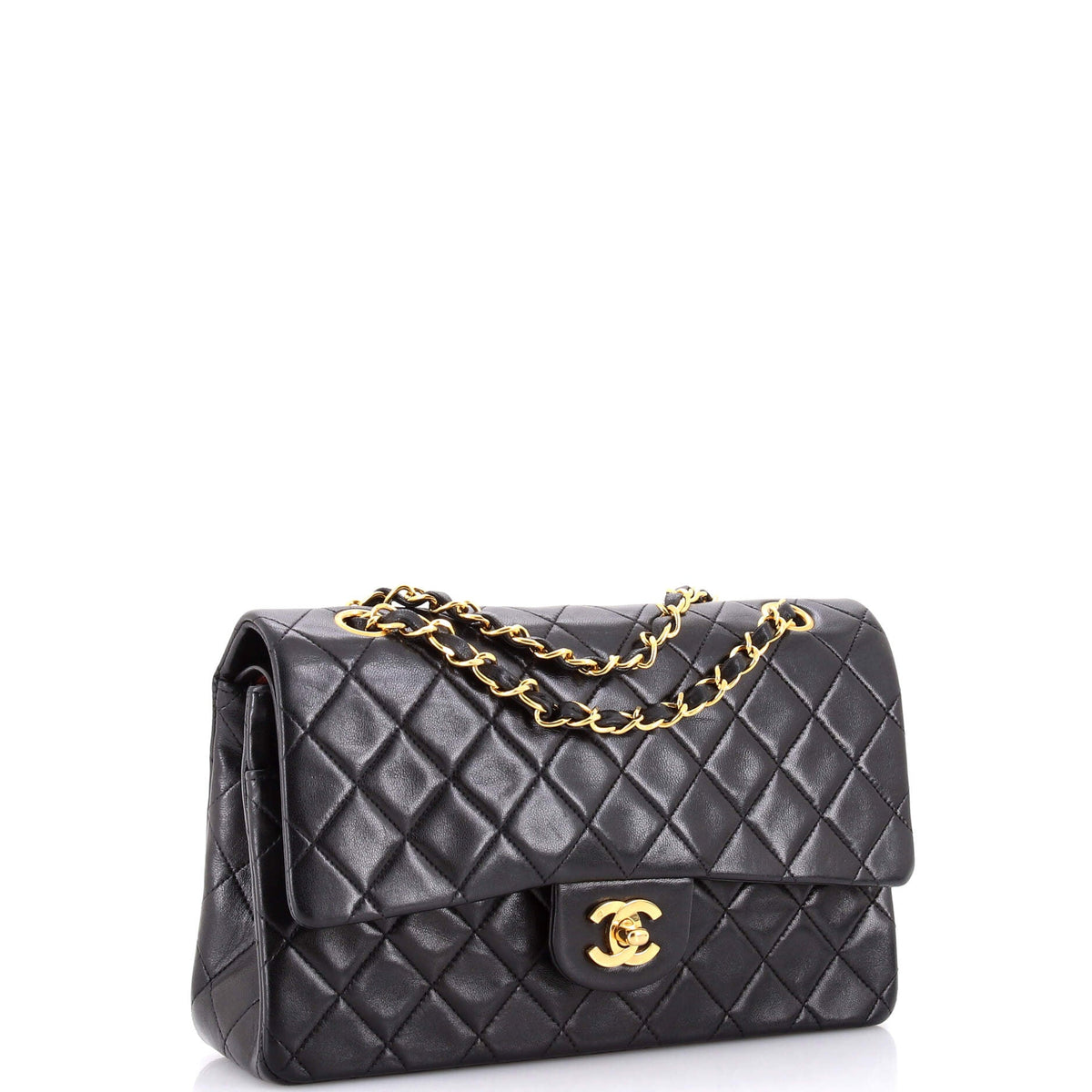 Vintage Classic Double Flap Bag Quilted Lambskin Medium